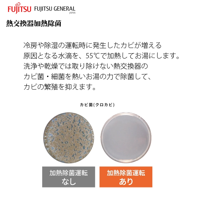 【本体のみ】富士通ゼネラル ノクリア Cシリーズ AS-C255S-W 8畳用 ルームエアコン
